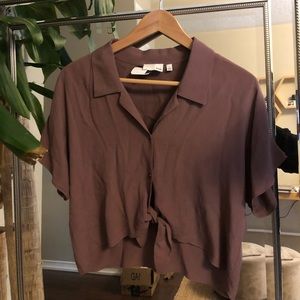 Wilfred tie front blouse
